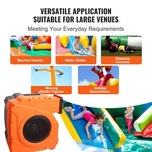 1500W Inflatable Blower 2.1 HP Commercial Air Pump for Bounce House & Bouncy Castle <b>3100</b> RPM for Inflatables Toy Accessories - Product Image 3