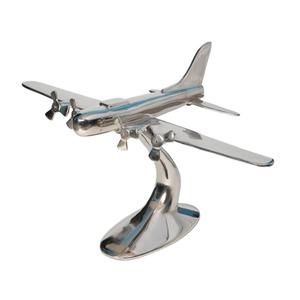 Modèle d'avion artisanal en métal, sur mesure, moulé à la main, finition polie brillante, avec hélice et base, fabriqué en Inde - Product Image 1