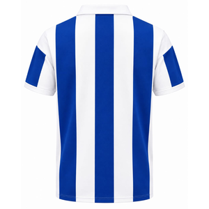 Polo rayé personnalisé Zeta Phi Beta Sorority avec logo brodé sur le devant, bleu et blanc, décontracté, manches courtes pour femme - Product Image 3