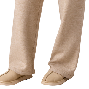 Womens Beige Knitted Crew Neck Sweater and Wide Leg <b>Pants</b> Set Soft Touch Lounge Wear Casual Winter Co Ord Outfit - Product Image 3