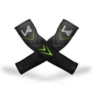 Manches de compression longues pour hommes, imprimées sur mesure, anti-UV, anti-bactériennes, en tissu polyester respirant pour la gym, le fitness et le cyclisme - Product Image 1