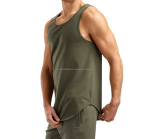 เสื้อกล้ามออกกำลังกายผ้าฝ้ายสำหรับผู้ชาย เสื้อยืดออกกำลังกาย เสื้อกล้ามฟิตเนส เสื้อกล้ามยิมสำหรับผู้ชาย - Product Image 4