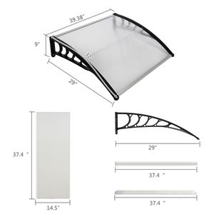 Soporte HT 100 x 80 Blanco y Gris para Cubierta de Lluvia de Puertas y Ventanas, Apliques para el Hogar, Mismo Código 31072821 - Product Image 6