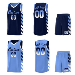 Tenue de basket-ball personnalisée pour hommes, avec logo, nom et numéro d'équipe, sublimation, respirante - Product Image 1