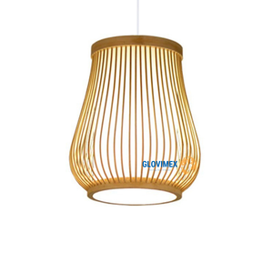 Lampe de plafond en bambou la plus vendue, éclairage décoratif tissé pour les espaces intérieurs - Product Image 3
