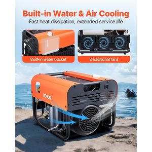 Compressore d'aria PCP 4500PSI/30Mpa per bombole subacquee con arresto automatico, doppio cilindro, industriale, costruzione robusta - Product Image 2