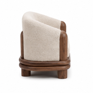 Sofá de Tres Plazas de Madera de Teca Sólida de Primera Calidad, Muebles Contemporáneos para Salón, Hotel, Villa o Apartamento - Product Image 3