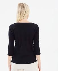 Three Quarter Sleeve O-Neck Loose Fit Button Casual Plain Print Breathable Eco-Friendly Polyester Winter Women T-<b>Shirt</b> Y2K - Product Image 3