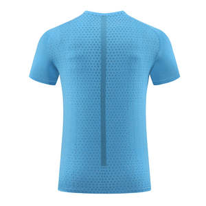 Camisetas de Gimnasio Transpirables para Hombre, Talla Personalizada, Material Ecológico de Secado Rápido, Spandex/Poliéster, Alta Calidad, Corte Regular, Nuevo Stock - Product Image 3