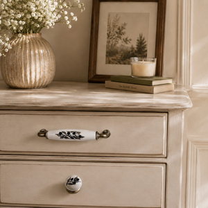 Luxury Olive Branch Ceramic Drawer Handle and Knob <b>Set</b> Decorative Cabinet Pull Premium quality Furniture Hardware for <b>Wardrobes</b> - Product Image 4