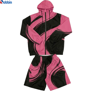 Conjuntos de Verano de Moda para Unisex, con Logotipo Personalizado, Impermeables, Conjunto Corto de 2 Piezas, Chaqueta con Capucha y Pantalones Cortos, Sublimación - Product Image 4