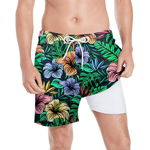 Shorts de bain pour hommes à séchage rapide, en polyester extensible, pour la plage et le surf, livraison rapide en gros - Product Image 3