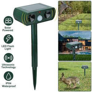Répulsif à ultrasons solaire pour animaux, étanche IPX4, pour extérieur, ferme, jardin, cour, chasseurs de cerfs et lapins, taille US - Product Image 2