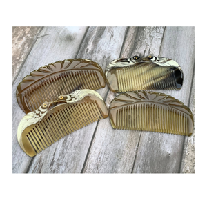 Natural Buffalo Horn Hair Comb Handmade Anti Static Detangling Comb <b>for</b> Healthy Hair Care - Product Image 1