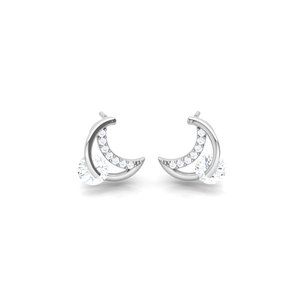 Boucles d'oreilles solitaires rondes en argent 925 plaqué or, rehaussant l'aura, pour femme, style banquet, idée cadeau remarquable - Product Image 2