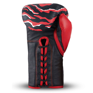 Venomous Custom Red Lace Up Boxing <b>Gloves</b> PU Leather Sparring Training <b>Gloves</b> for Muay Thai Kickboxing MMA - Product Image 2