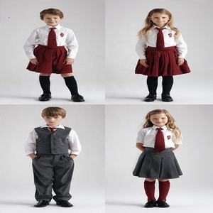 Nuevo Diseño de Uniformes Escolares Unisex para Niños, Conjunto con Corbata, Logotipo Personalizado, Color Personalizado, Algodón Poliéster, Servicio OEM, Aguja - Product Image 5