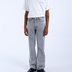 Pantalones Vaqueros Casuales Transpirables para Hombre, Estilo Vintage a Rayas, Corte Holgado, Pierna Ancha, Lavados, Estilo Hip Hop Urbano - Product Image 3