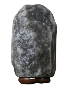 OEM Natural Gray Himalayan Rock Salt Lamp With Wooden Base and Dimmer <b>Switch</b> for Decoration & Gift Grey Salt Lamp - Product Image 2