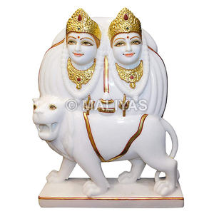 รูปปั้นหินอ่อนชามุนดา มาตา |   ผู้ผลิตหินอ่อนรูปเทพธิดาชัมวดา – มาลียาส - Product Image 1