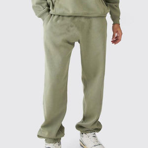 Ensemble survêtement molletonné surdimensionné 2 pièces pour homme : sweat à capuche zippé et pantalon de jogging, style streetwear, personnalisable - Product Image 6
