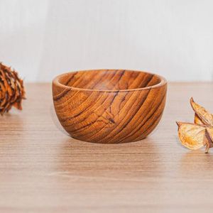 Bol de service élégant en bois naturel pour table à manger, finition bois durable, idéal pour servir des aliments frais - Product Image 4