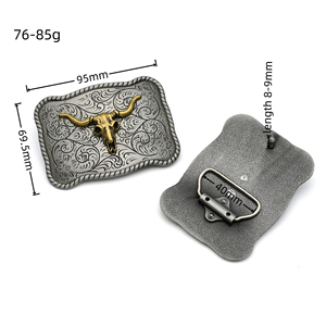 40mm Zinc Alloy Vintage Plate <b>Belt</b> <b>Buckle</b> for Leather Western Cowboy Men's <b>Belt</b> Metal Replacement <b>Buckle</b> - Product Image 3