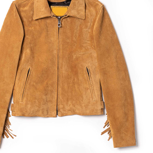 Custom Western Leather <b>Fringe</b> Casual Loose Letter Print <b>Jacket</b> Suedette Cowgirl Motorcycle Racing Biker Coat for Women - Product Image 4