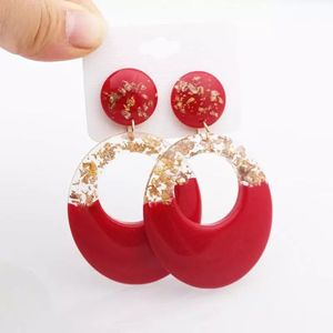 Pendientes de Resina Hechos a Mano Personalizados para Mujer, Joyería Artística Colorida con Patrones Únicos, Accesorios de Moda Ligeros - Product Image 1