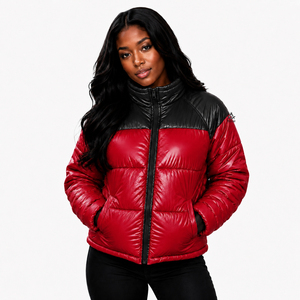 Veste courte matelassée en duvet pour femme, style Regalia Maçonnique, chaude et élégante, avec fermeture éclair, pour l'hiver - Product Image 1