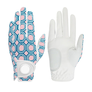 2026 Women's Premium Sheepskin Golf <b>Gloves</b> Left Hand All Weather Non Slip Custom Logo OEM Breathable Sports Golf <b>Glove</b> - Product Image 1