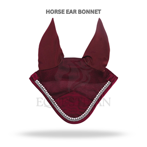 Cache-oreilles pour cheval personnalisé, voile anti-mouches équestre, protection des oreilles en maille et laine pour l'équitation, l'entraînement et la compétition - Product Image 3