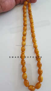 Perles de prière islamique en résine d'ambre Tasbih Misbah Subha 33 perles ovales musulman Zikr Tasbeeh chapelet fait à la main pour la méditation et le cadeau - Product Image 2