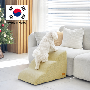 บันไดสัตว์เลี้ยง [AllmioPet] รุ่น Cloud Fabric 3 ขั้น สีเบจ AMP 3 BE สำหรับสัตว์เลี้ยงในบ้าน ช่วยปีนขึ้นลงโซฟา เตียง เฟอร์นิเจอร์ - Product Image 1