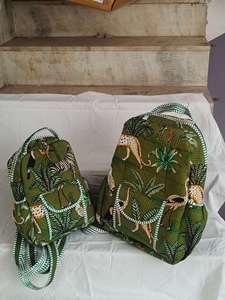 Customized Durable Cotton Women's <b>Backpack</b> Vintage Travel <b>School</b> Bag Zipper Square Indian Fashion Luxury College Set Of Two - Product Image 5