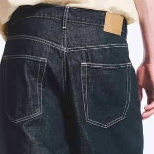 Unisex Baggy <b>Wide</b> <b>Leg</b> Solid Washed Mid Black Denim <b>Jeans</b> Loose Fit Casual Breathable Quick Dry Cotton Pants Wholesale Bulk - Product Image 4