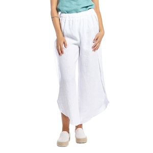 2024 New fashionable <b>Womens</b> Clothing New Design High Quality 100% Cotton Elastic High Waist Solid Color <b>Trousers</b> <b>Women</b> - Product Image 3