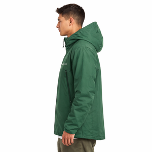 Veste coupe-vent légère 3 couches pour homme, imperméable, respirante, avec capuche et fermeture éclair, grandes tailles, pour la randonnée et les activités de plein air - Product Image 3