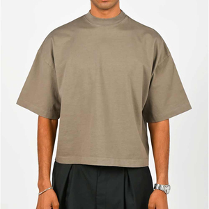 Camiseta Oversize de Algodón 100% Pesado para Hombre con Logo Personalizado, Estilo Vintage Lavado Ácido, Hombro Caído, Lisa, OEM, Personalizable, Corte Holgado - Product Image 2
