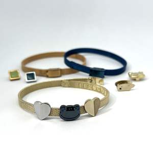 Bracelet à breloques unisexe en maille d'acier inoxydable multicolore J002, décontracté/sportif, bijoux de mode DIY, cadeau - Product Image 5