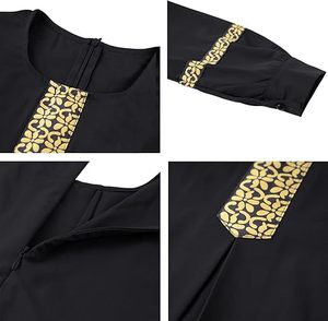 Robe Abaya noire pour femmes, manches longues, coupe ample, kaftan islamique long pour la prière et le quotidien - Product Image 2