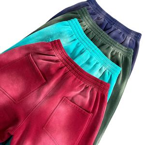 2025 hiver nouveau polaire pantalons de survêtement hommes éclaboussures d'encre pulvérisation teinture lavage en détresse large Joggers meulage bords Baggy peluche pantalon - Product Image 3