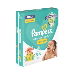 Couches Pampers Ultra Skin Comfort Premium avec couches respirantes et protection douce pour peaux délicates - Product Image 3