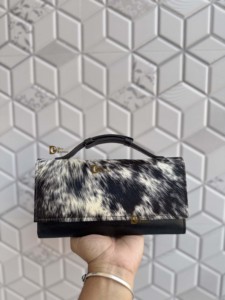 Nouveau Portefeuille Pochette en Cuir de Vachette de Créateur 2026 – Noir, Vente Flash, en Cuir de Vachette à Poils, Idéal Cadeau pour Femme - Product Image 5