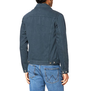 Veste en jean respirante pour homme LOCK STITCH INDUSTRIES, avec logo personnalisable sur le devant, vente en gros OEM, coton de haute qualité - Product Image 3