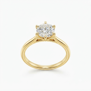 แหวนเพชรทรงบริลเลียนท์ทันสมัย SHRAMAN DIAMOND แหวนหมั้นเพชรทรงโซลิแทร์ชุบทอง 10K ประดับเพชรแบบหนามเตย สำหรับงานแต่งงาน - Product Image 3