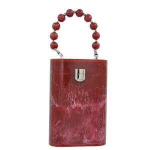 Stylish Classic Resin Evening <b>Clutch</b> with Unique Agate Stone Pattern and Gold-Tone Hardware for Special Occasions - Product Image 1