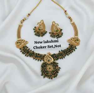 Parure de bijoux ethnique en laiton plaqué argent et zircon, collier ras-du-cou et boucles d'oreilles pendantes, pour mariée, fiançailles, anniversaire, mariage, fête, cadeau - Product Image 1