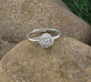 Wholesale 925 Sterling <b>Silver</b> Plated Cubic Zirconia <b>Ring</b> CZ <b>Solitaire</b> Engagement <b>Ring</b> for Women Custom Bulk Jewelry - Product Image 3