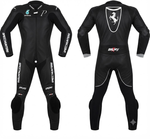 Traje de Carreras Personalizado para Hombre en Cuero Vacuno/Canguro, Mono de Una Pieza con Armadura de Nivel 2 CE, Hecho a Medida, Protección OEM - Product Image 1